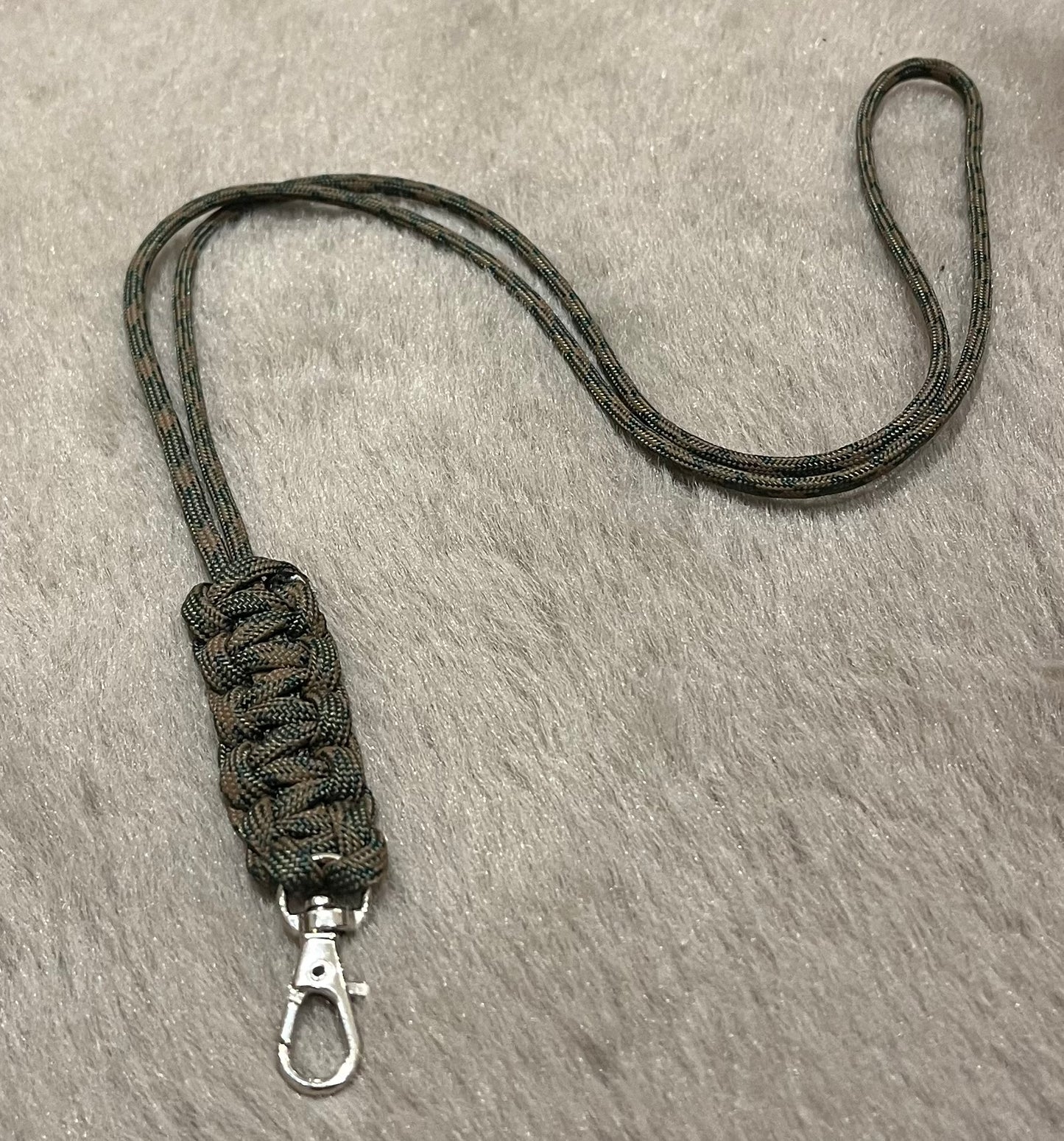 Paracord Lanyard – Wetland & Silver
