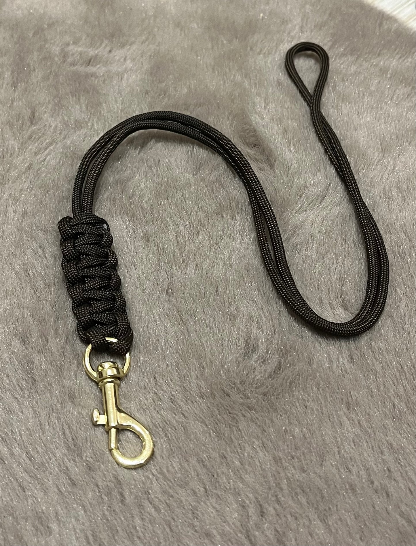 Paracord Lanyard – Espresso Brown & Brass