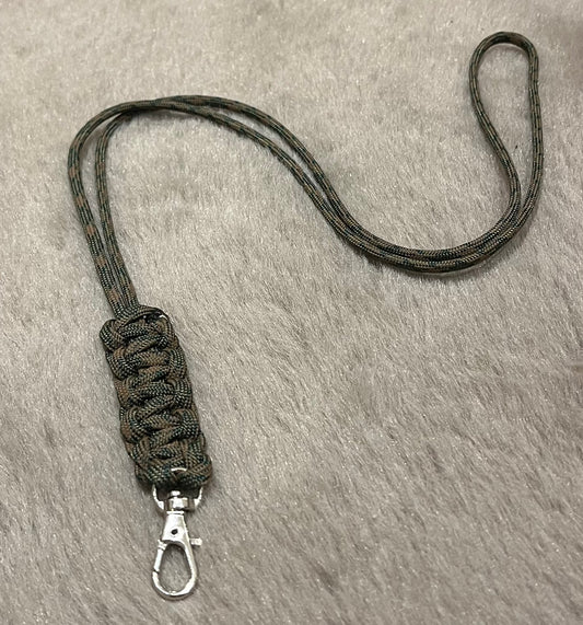 Paracord Lanyard –  Wetland & Silver