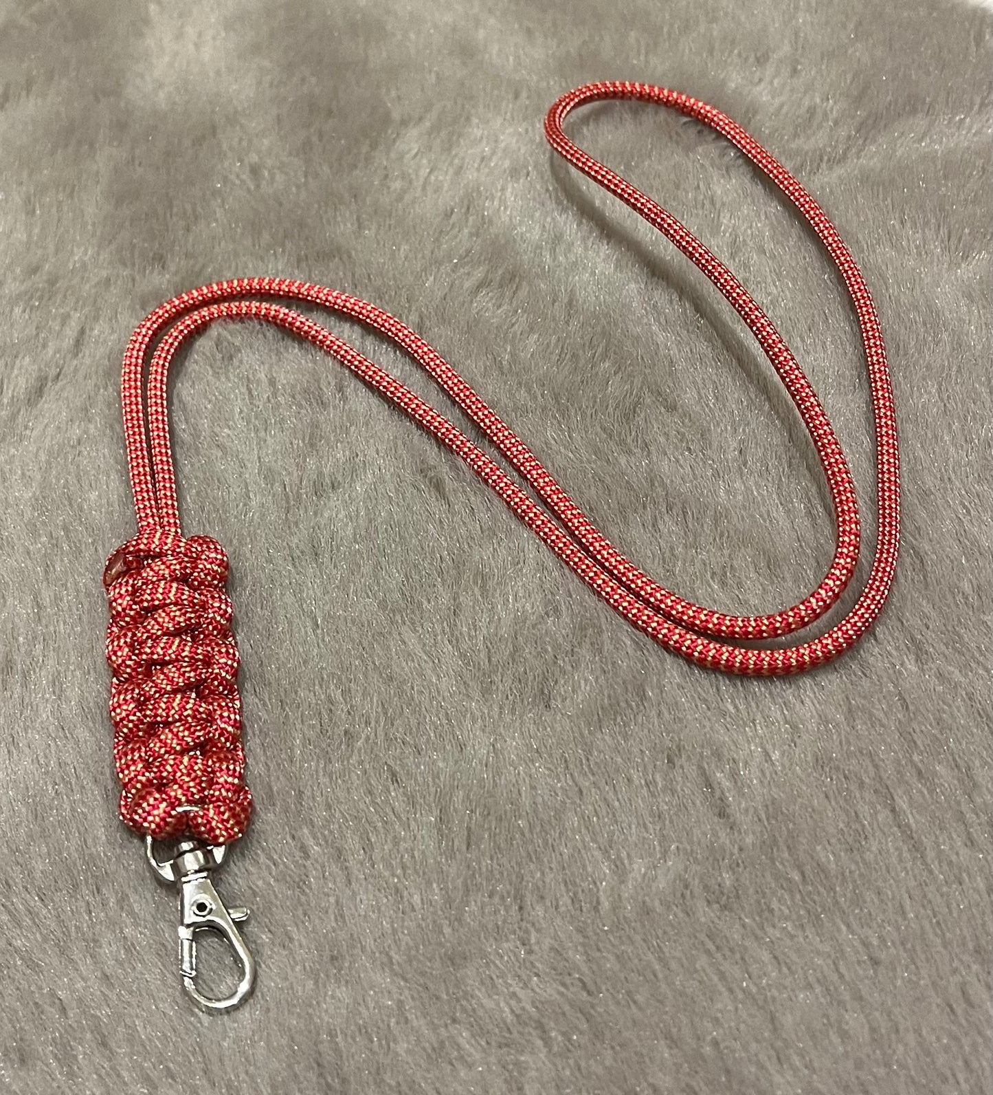 Paracord Lanyard –  Circus Love & Silver