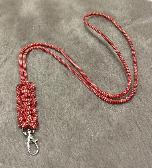 Paracord Lanyard –  Circus Love & Silver
