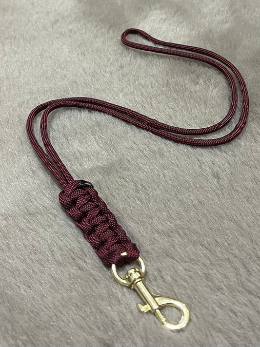 Paracord Lanyard –  Wine & Brass