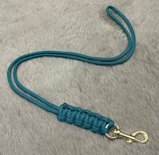 Paracord Lanyard –  Teal & Brass