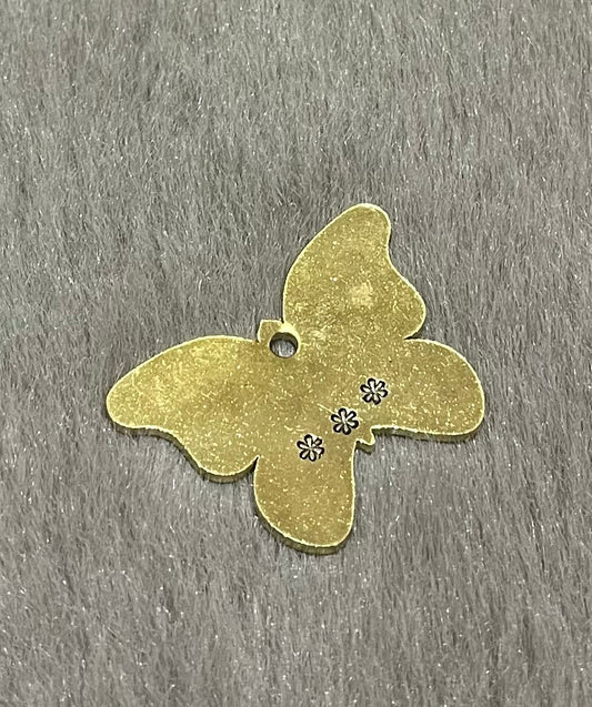Brass Butterfly, Flowers - Ready to Ship