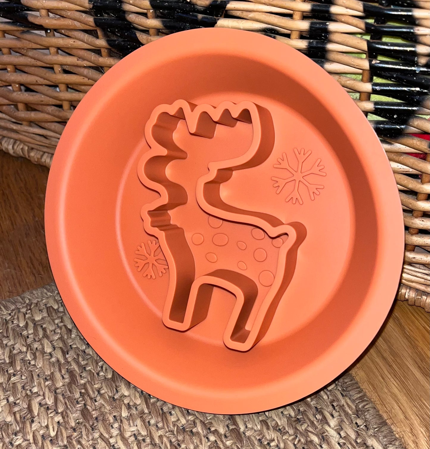 Festive Reindeer Dual Slow Feeder/Lick Mat